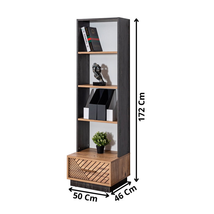 Hanah Home Antik Estantería Antracita y Marrón Hanah Home Antik Estantería Antracita y Marrón